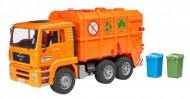 Camion Trasporto Rifiuti Arancione  Man Tga Bruder 02760