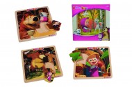 SIMBA Masha e l'orso Masha puzzle 8 pz in legno cm.20x20 prezzo 1 pezzo