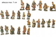  PERSONAGGI PRESEPE DI NATALE  7 CM ASSORTIMENTO 24 PEZZI 8033113032905