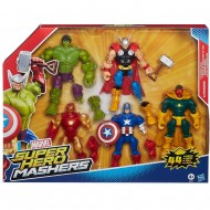 Marvel - Super Hero Mashers Multipack - set formato da CAPITAN AMERICA - IRON MAN - THOR - HULK - MAEVEL'S VISION  1971 EU40