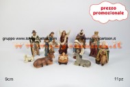 natività 9 cm blister 11 pz per presepe , versione economica 90661