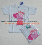 !!!t shirt peppa pig !!!! MAGLIETTA DI PEPPA PIG CON CUORE DI COLOR BIANCO , T-SHIRT DI PEPPA PIG CON CUORE DI COLOR WHITE , COD 9434B