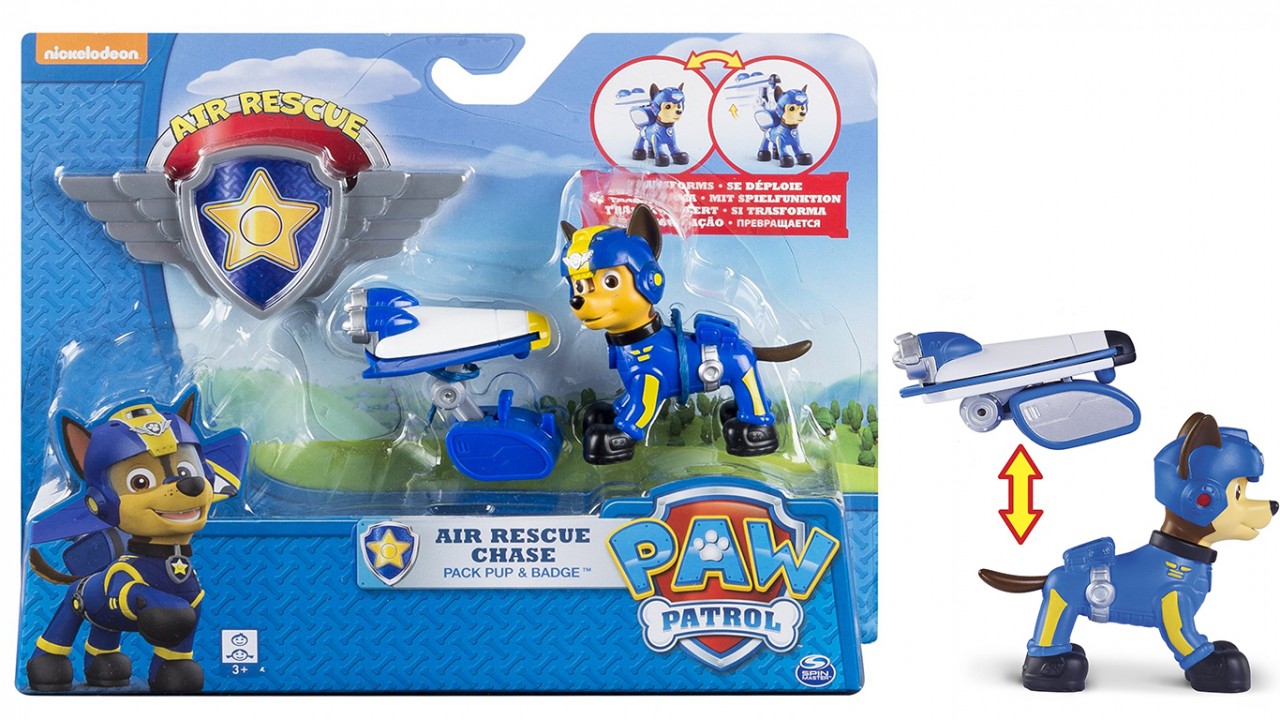 Spinmaster 20071465 Air Rescue Chase Paw Patrol Action Pack Pup Badge Toys Giocattoli s.r.l.s