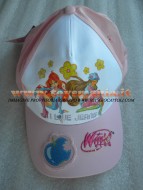 Cappello con visiera color rosa per bambini con personaggio Winx taglia 54