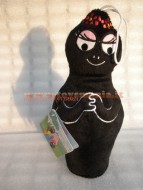 Peluche barbapapa' personaggio  barbamamma nero  alto cirna 30 - 35 cm 