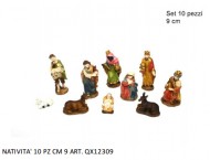 STATUINE PRESEPE PASTORI MESTIERI ECONOMICHE  - NATIVITA' 10 PEZZI PERSONAGGI 9 CM  PRESEPE NATALE ADATTO A CHI REALIZZA PRESEPI ANCHE DA RIVENDERE 2107