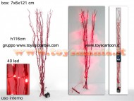 luci di natale a led ramo rosso fascina rossa 40 led 8033113132544
