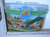 COSTRUZIONI TIPO LEGO DELLA STAZIONE DEI POMPIERI  ,IN COMODO SECCHIELLO COD P