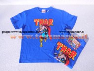 T-SHIRT MAGLIA THE MIGHTY THOR  MANICA CORTA NUOVO MODELLO DI COLOR BLU , THOR MARVEL