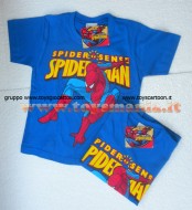  T-SHIRT MAGLIA BLU DI SPIDERMAN