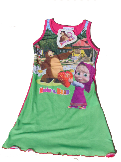 MASHA E ORSO Maglia - MAGLIETTA - T-SHIRT Vestito canotta bambina 7 Anni  art.vc13 rosa - Toys Giocattoli s.r.l.s