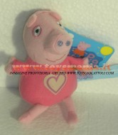 !!!! Peluche Peppa Pig !!!! PUPAZZO PELUCHE PEPPA PIG PERSONAGGIO PEPPA PIG CON PIGIAMA CUORE ALTEZZA CIRCA 16 CM  toys , BRINQUEDOS ,JUGUETES , JOUETS , giocattoli !!PEPPA PIG