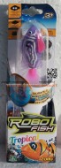 ROBO FISH TROPICAL , ROBOFISH TROPICAL CON COLORI TROPICALI SIMULA IL MOVIMENTO DI UN PESCE VERO MODELLO VIOLA BIANCO COD NCR 02239 	