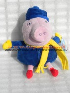 PELUCHE PEPPA PIG PERSONAGGIO GEORGE CON LA SCIARPA CM 33 CIRCA