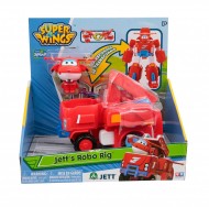 Super Wings Veicolo Robot Trasformabile, Personaggio Jett di Giochi Preziosi UPW81000