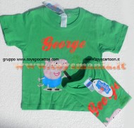 T-SHIRT MAGLIA VERDE DI PEPPA PIG GEORGE CON IL SUO DINOSAURO VAREI TAGLIE 1-2 , 3-4 ,5-6 ,7-8 ANNI SE FOSSE NON DISPONIBILE IL MODELLO CONTATTARCI AL 3472436446