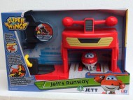 SUPER WINGS Jett, Aereo Robot Personaggio con Hungar per prepararlo al decollo,  GIOCHI PREZIOSI UPW05000