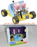 PEPPA PIG E GEORGE PIG SULL' AUTO LUNARE CONFEZIONE CON PERSONAGGI MOON BUGGY